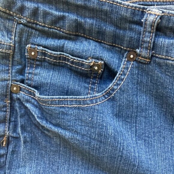 Just My Size Jeans Classic Denim Medium Blue Stretch Mid Rise Straight Legs, 18W - Picture 6 of 9